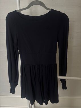 Susana Monaco Black Long-Sleeve Romper